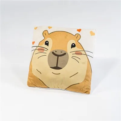 Produktbild von Dekokissen mit Capybara-Motiv – 35 x 35 cm – aus Velboa