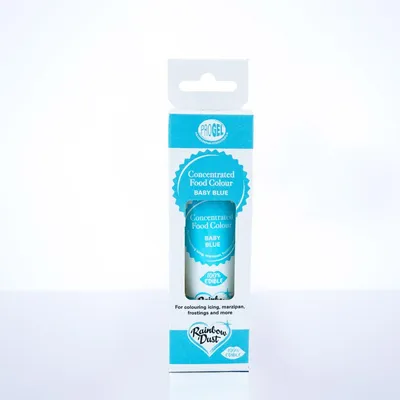 Produktbild von Rainbow Dust ProGel Lebensmittelfarbe Baby Blau 25 g, Gel, Blau, Künstliche Lebensmittelfarbstoffe, Marzipan, Kuchenteig, Zuckerpaste, 25 g, Tube