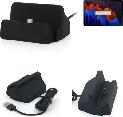 Produktbild von K-S-Trade Docking-Station kompatibel mit Oppo A53 (2020) Ladestation Dock Ladegerät Docking Station Tischständer Ständer inkl. USB Typ C Kabel