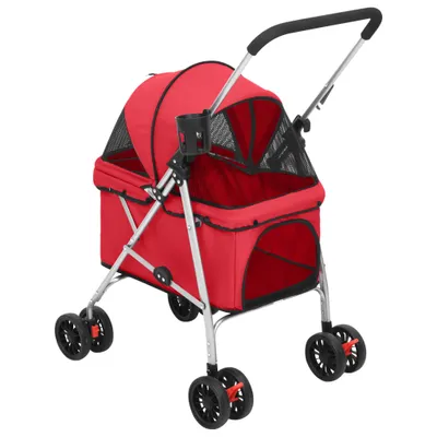 Produktbild von vidaXL Hundewagen Faltbar Rot 76x50x100 cm Oxford-Gewebe
