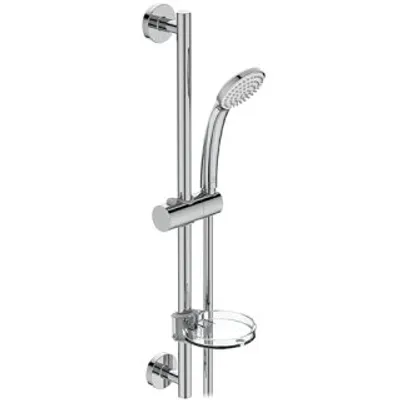 Productafbeelding van Doucheset Idealrain, verchroomd, met 1F-HB douchekop (80mm), 60cm douchearm en zeepbak IS