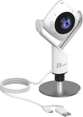 Immagine prodotto di j5create JVCU360-N Webcam a 360° - 2,07 MP - 1920 x 1080 pixel - Full HD - 30 fps - 1920x1080@30fps - 1080p (JVCU360-N)