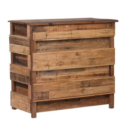 Produktbild von BARSCHRANK "BASTA" | 150x100x50 (BxHxT), Massivholz | Bartresen