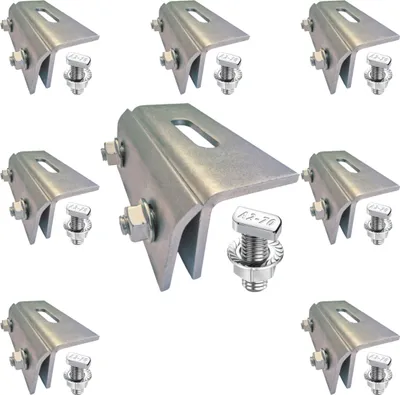 Produktbild von 8x Blechdachklemme Solar Montageset Hammerkopf 17,3