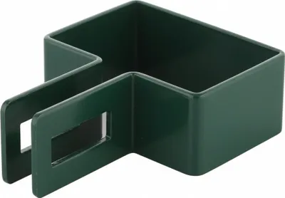 Produktbild von LogistSystem - Endschelle rechteckig 60x40mm - Grün - Zaunschelle für Zaunpfosten - Befestigung von Gitterstabmatten - Zaunschellen - Schelle - Strebenschelle - Pfostenschelle