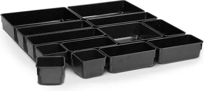 Produktbild von Famanu Aufbewahrungssystem für Schubladen 13-teilig - Schwarz