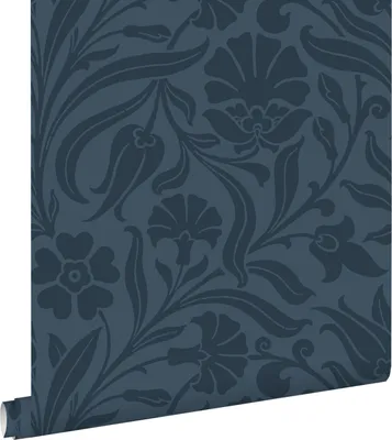 Zdjęcie produktu dla ESTAhome Tapeta kwiaty ciemnoniebieskim 53 cm x 10.05 m