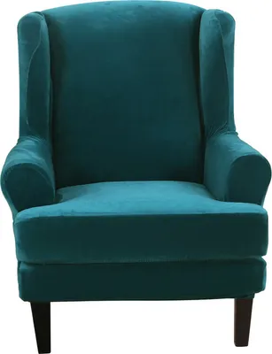 Obrázek produktu pro Křeslo Wing Chair Sofa Slipcover Velvet Plush High Stretch Cover Non-Slip Furniture Protector, Green