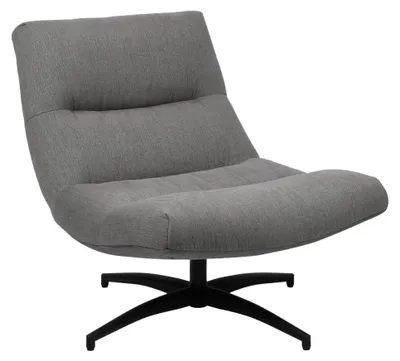 Obrázok produktu pre HOMLA VOLERO – otočné kreslo potiahnuté látkou, sivé, 77 x 93,5 x 88,5 cm