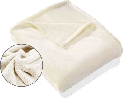Produktbild von Kuscheldecke Tagesdecke Wohndecke 150 x 200cm Mikrofaser Decke ,Sofadecke Supersoft warm, super weiche hochwertige microfaser, Weiß