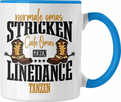 Produktbild von Trendation - Lustiges Geschenk für coole Line Dance Omas (Blau)