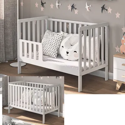 Produktbild von Kinderbett Lulu inkl. Matratze & Umbaukit 120x60cm – wächst mit Ihrem Kind mit