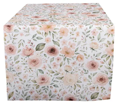 Produktbild von Clayre & Eef Tischläufer 50x140 cm Beige Baumwolle