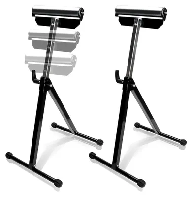 Produktbild von 2x Set Rollenbock, 68-108CM Höhenverstellbar Rollbock, klappbar Rollenständer, Unterstellbock, Klappbock mit Antirutschfüßen, Stützbock bis 90 kg