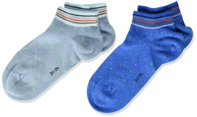 Productafbeelding van ESPRIT Uni kindersokken, sneakersokken, pixelprint, 2-pack, katoen, meerkleurig
