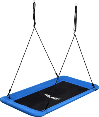 Zdjęcie produktu dla Huśtawka gniazdowa Relaxdays, prostokątna, huśtawka gniazdowa dla dzieci i dorosłych, nośność 150 kg, huśtawka dla wielu dzieci na zewnątrz, wymiary: 150 x 80 cm, kolor niebieski
