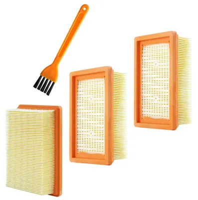 Produktbild von Flachfaltenfilter - 3 Stück - für Nass- und Trockensauger - Ersatzteil für WD4 WD5 WD6
