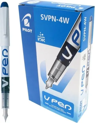 Image de Plume de calligraphie Pilot V-Pen jetable bleu