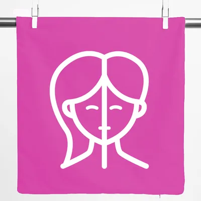 Produktbild von Huuraa Kissenbezug Zwillinge Sternzeichen Symbol 40x40cm Fuchsia Baumwolle Dekokissenbezug Geschenkidee