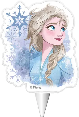 Immagine prodotto di Candela di compleanno Frozen, Elsa, 7,5 cm, decorazione per torta di compleanno