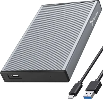 Produktbild von REAGLE 2.5" SSD HDD-Gehäuse SATA USB-C 3.1 Aluminium 6 Gbps