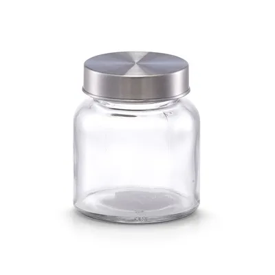 Produktbild von Zeller Vorratsglas "Mini" m. Metalldeckel, 150 ml, Glas/Metall, transparent, Ø6,8 x 7,8 cm