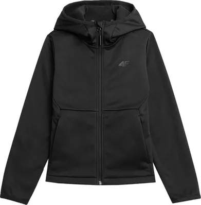 Productafbeelding van 4F jongens softshell jas, model M149, kleur zwart, maat 164