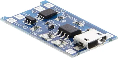 Produktbild von TP4056 5V 1A 18650 Lithiumbatterie Laderegler, Micro-USB : Ungelötet Ausführung: Ungelötet