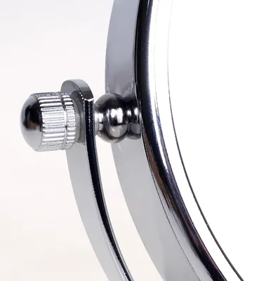 Immagine prodotto di Specchio da bagno da 20 cm, ingrandimento 5x, rotazione a 360°, cromato