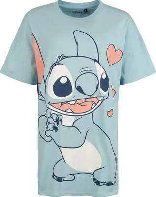 Produktbild von Lilo & Stitch Oversize T-Shirt Damen Stitch Love - Oversize hellblau S