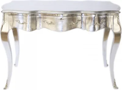 Produktbild von Casa Padrino Barock Schreibtisch Sekretär / Konsole Silber 120 x 60 x H80 cm