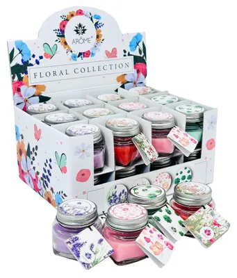 Immagine prodotto di ARÔME - Set regalo di candele profumate - Fragranza floreale. Quantità: 12 pezzi
