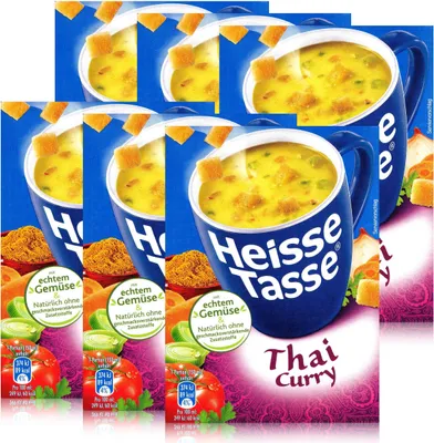 Produktbild von Heisse Tasse Thai Curry mit Croûtons 3 Beutel á 19,2g (6er Pack)