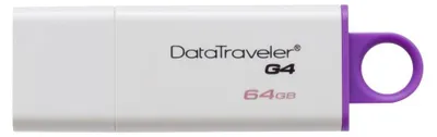 Produktbild von Kingston DataTraveler G4 - DTIG4/64GB Speicherstick USB 3.0, weiß/lila