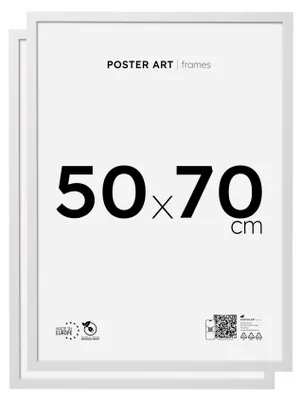 Zdjęcie produktu dla Poster Art ramki na plakat 50x70 cm, białe, MDF, zestaw 2 szt.