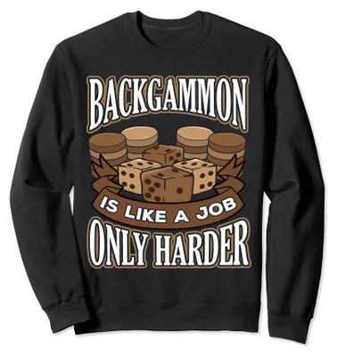 Zdjęcie produktu dla "Funny Backgammon" to koszulka, która jest jak praca, tylko trudniejsza