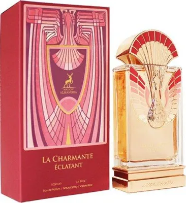 A perfume bottle and its box are displayed together against a white background.