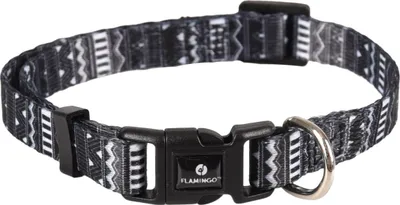 Obrázok produktu pre Plameniakový obojok Sadie čierna/biela, veľkosť: 20-35 cm / 10 mm