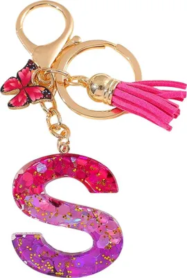Produktbild von Schlüsselanhänger Alphabet S - Rosa Schmetterling KP37963