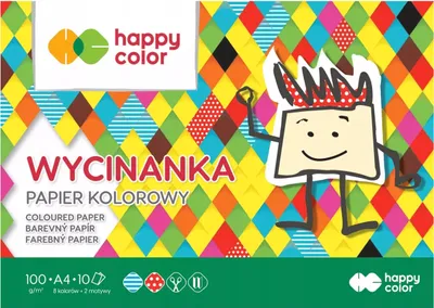 Zdjęcie produktu dla Blok wycinanka A4 10 arkuszy 100g Happy Color