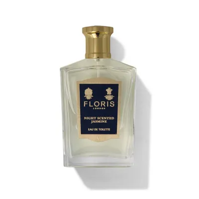 Produktbild von Floris Night Scented Jasmine, Männer, 100 ml, Nicht nachfüllbare Flasche, Zitrus, Grüner Pfeffer, Mandarine, Neroli, Veilchen (Blatt), citrus, green, mandarin, neroli, violet leaf, Gardenia, Iris, Jasmin, Lilie, Mimose, Narzisse, Rose