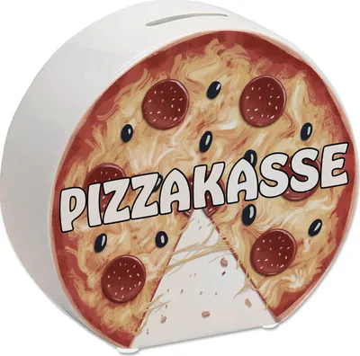 Produktbild von Pizzakasse Spardose mit Pizzamotiv