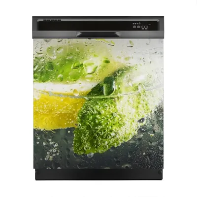Produktbild von Magnete Dekorative 60x60 cm Küche Magnetmatte Spülmaschine - Zitrone und Basilikum