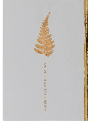 Produktbild von Goldblatt Kondolenzkarte "Aufrichtige Anteilnahme"