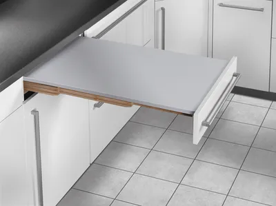 Produktbild von Hailo 3845121 Rapid (Nachbildung Edelstahl) Ausziehtisch für 600er Breite