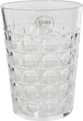 Produktbild von Trinkglas 12cm Kunststoff gemustert Transparent