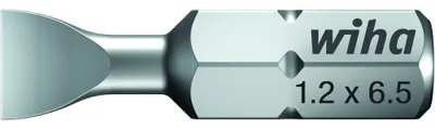 Produktbild von WIHA Wiha Bit Set Standard 25 mm Schlitz 3-tlg. 1/4" in Box (08453)