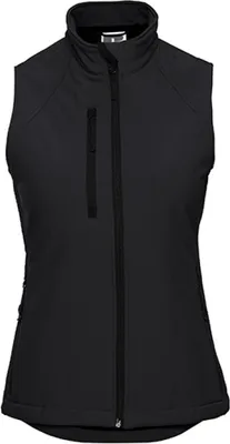 Produktbild von Russell R-141F-0 | Damen Soft Shell-Gilet / Winddicht und wasserabweisend - Farbe: Black - Größe: XXL