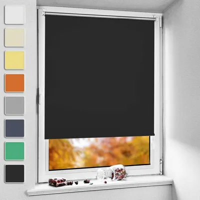 Obrázok produktu pre Lacná zatemňovacia roleta bez vŕtania čierna 40x150cm tepelná roleta bez vŕtania s vŕtaním okenná roleta