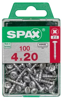 Produktbild von Spax Universalschrauben 4.0 x 20 mm TX 20 Rundkopf - 100 Stk.